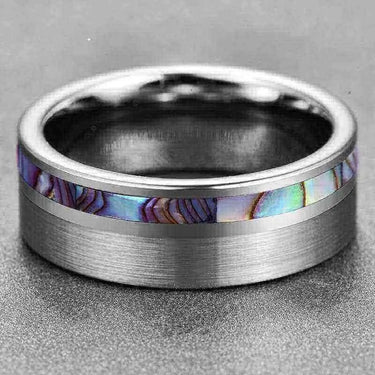 Orbit Rings Tungsten Carbide Silver Moon